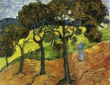 Landscape with Trees and Figures Vincent van Gogh Oil Paintings